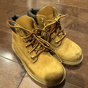 Toddler Little Boys Timberland Boots Size 9 Tan Natural